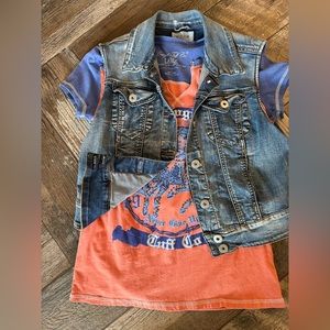 Women’s denim vest/shirt set